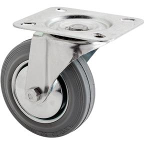 Gray Steelex D2599 4-Inch 175-Pound Swivel Double Lock Rubber Plate Caster Gray Steelex D2599 4-Inch 175-Pound Swivel Double Lock Rubber Plate Caster